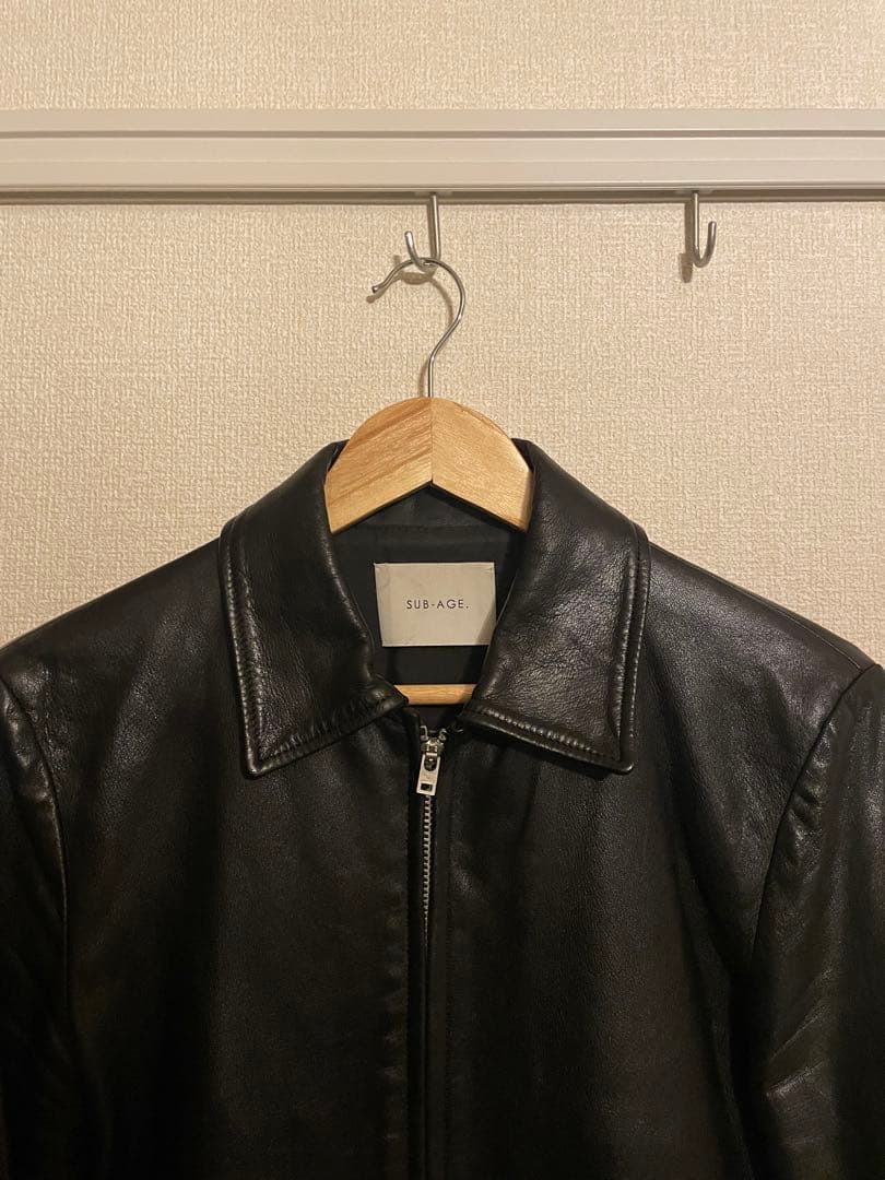 SUB-AGE. ブラックレザージャケット Ourlegacy似 ラムレザー - メルカリ