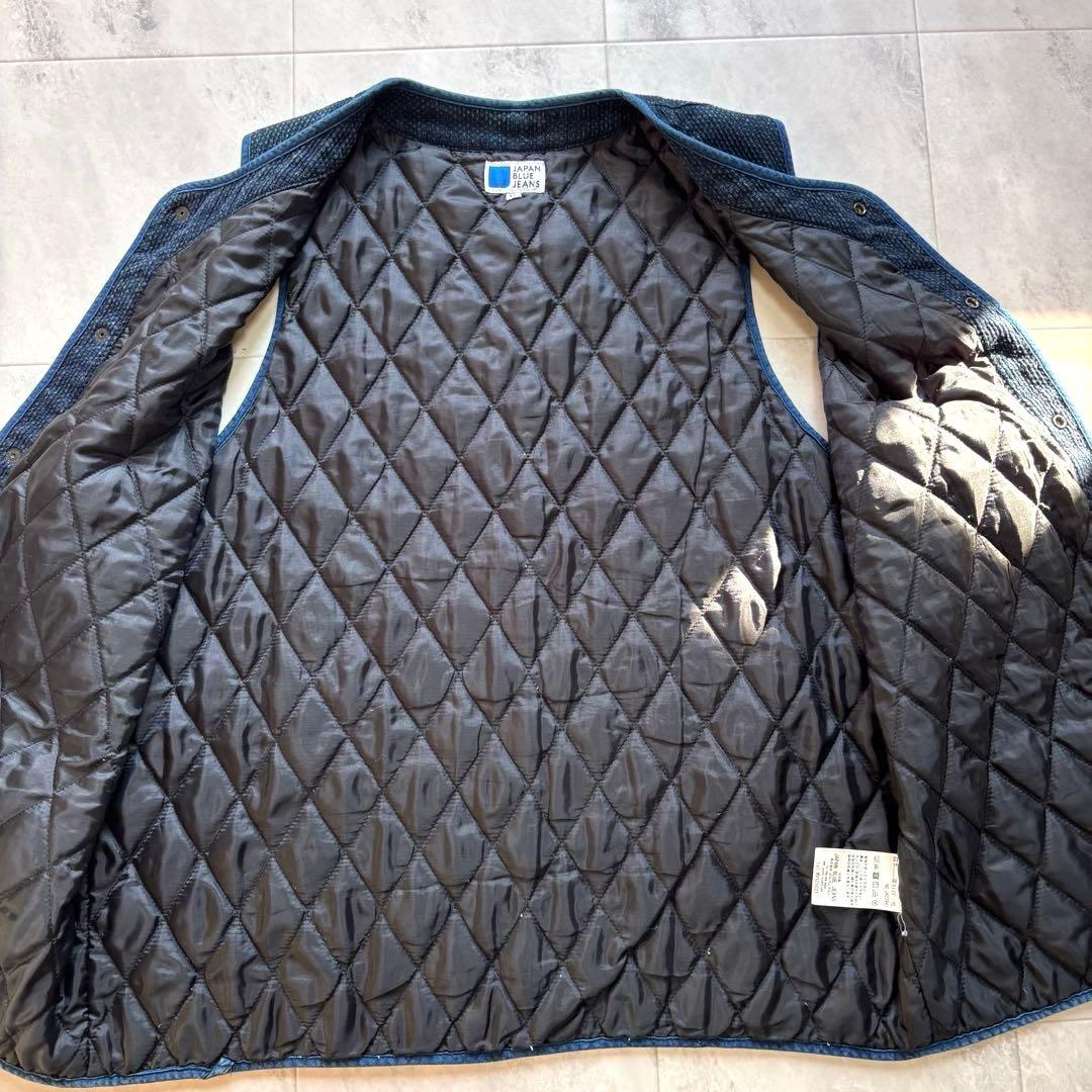 超希少】ジャパンブルージーンズ 刺子パディングベスト XL 日本製