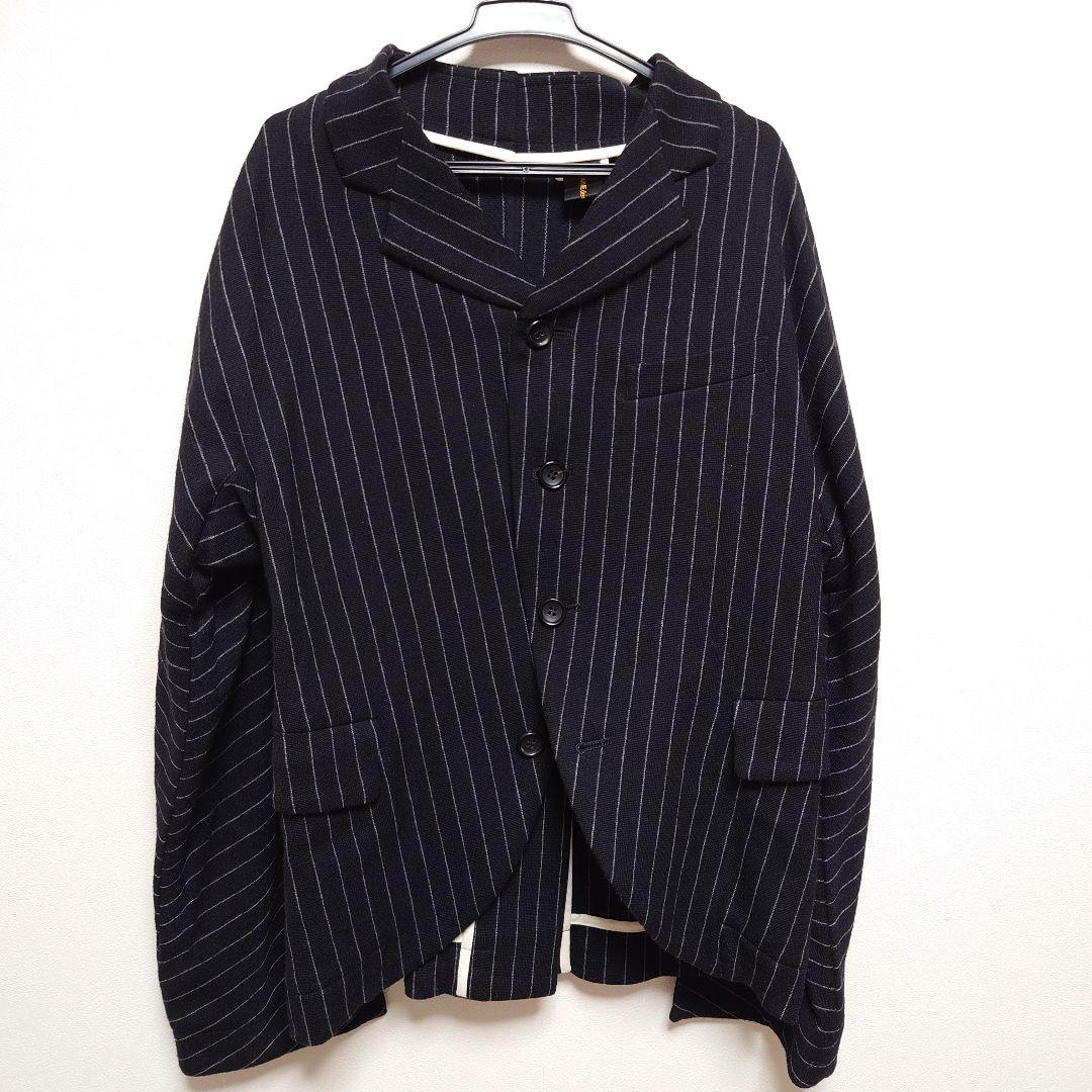 レア COMME des GARCONS ストライプジャケット ブラック XS - メルカリ