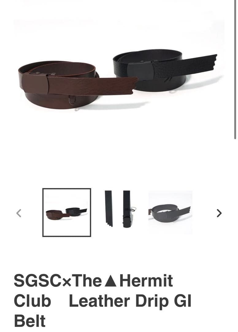 SGSC The△Hermit Club Leather Drip Belt 黒 | 激安通販のイーサプライ