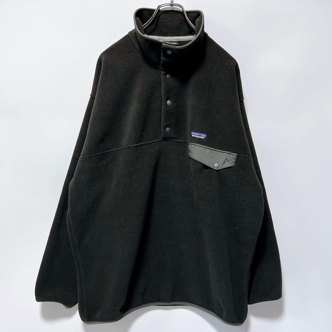 美品》パタゴニア シンチラスナップTプルオーバー ダークグリーン L