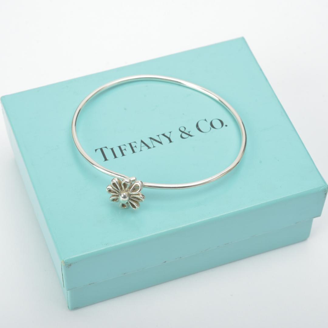 新品仕上げ◇ティファニー デイジー フラワー バングル 18cmSV925 腕輪
