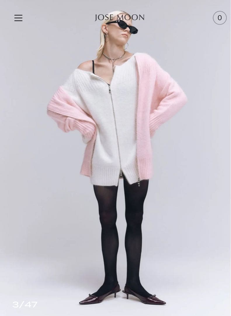 JOSE MOON ZIP KNIT CARDIGAN｜JOSE MOON/ジョゼムーン ジップニット