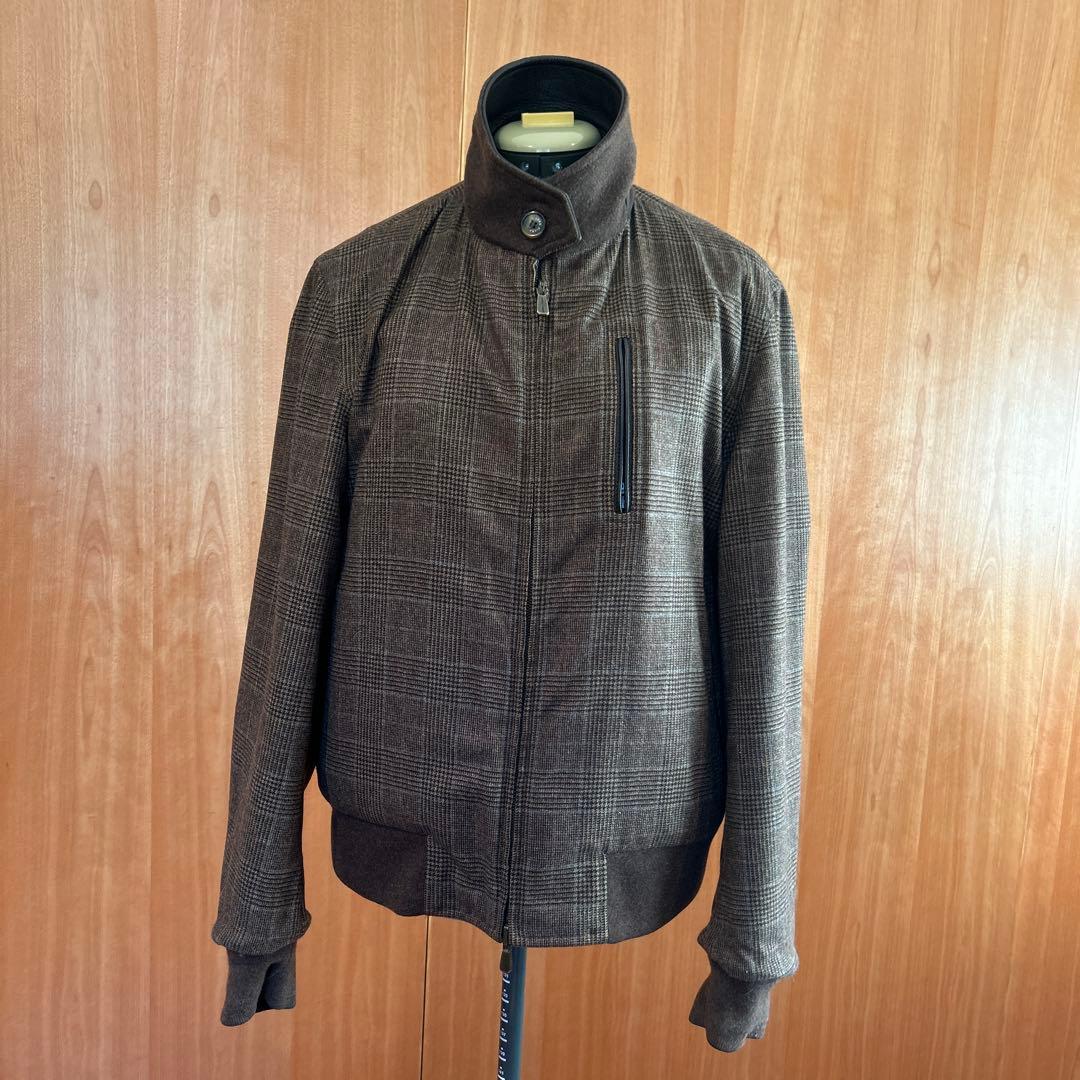 Loro Piana 鹿革レザー×カシミア リバーシブルジャケット メンズM