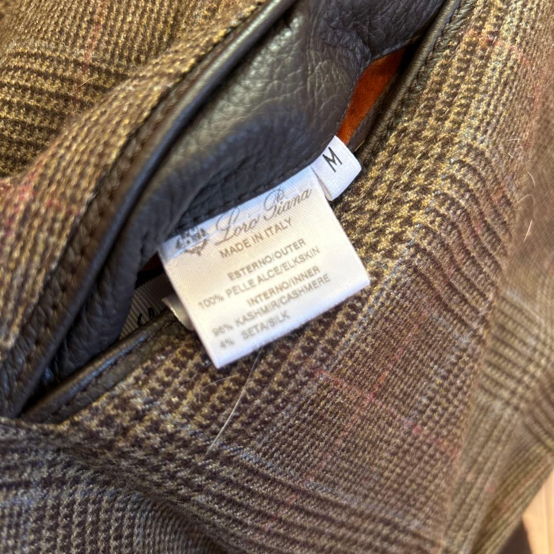 Loro Piana 鹿革レザー×カシミア リバーシブルジャケット メンズM