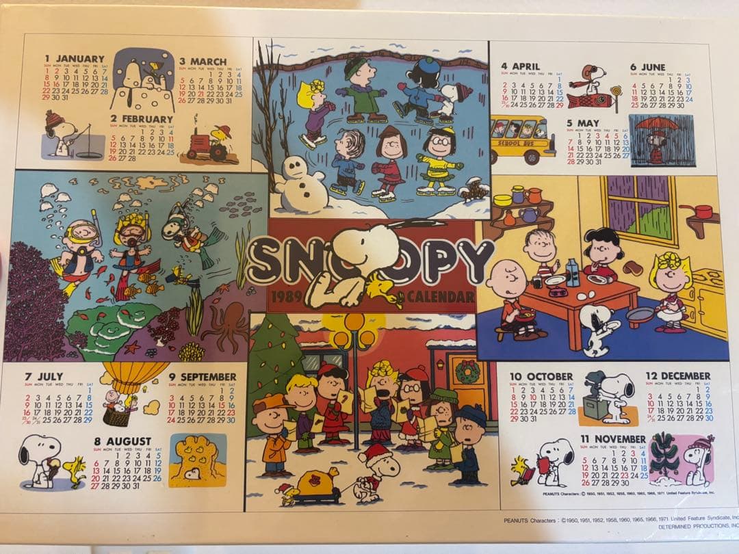 アポロ社　スヌーピー　ジクソーパズル　1000ピース　1989年カレンダー エポック社（EPOCH） スヌーピー ジグソーパズル 32-610s スヌーピー