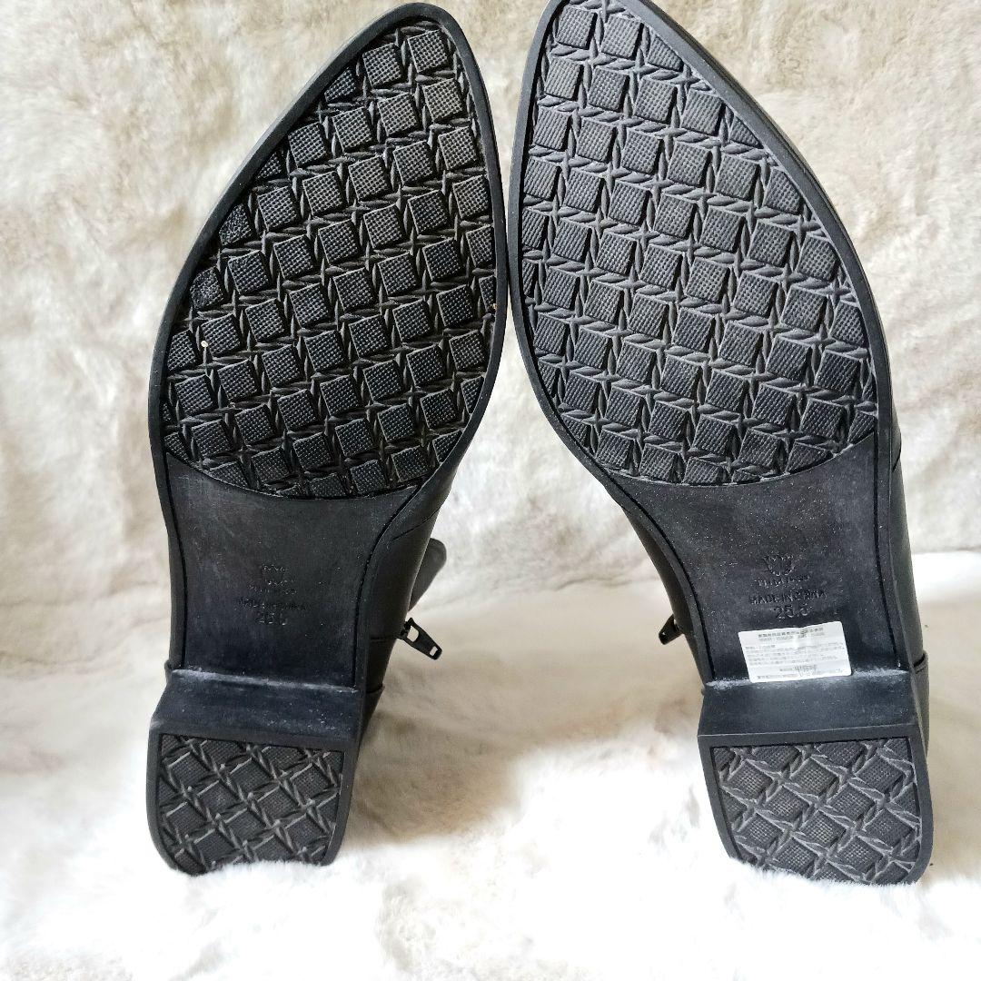 未使用品 卑弥呼 サイドジップ ブーツ ポインテッドトゥ　ブラック 25.5cm