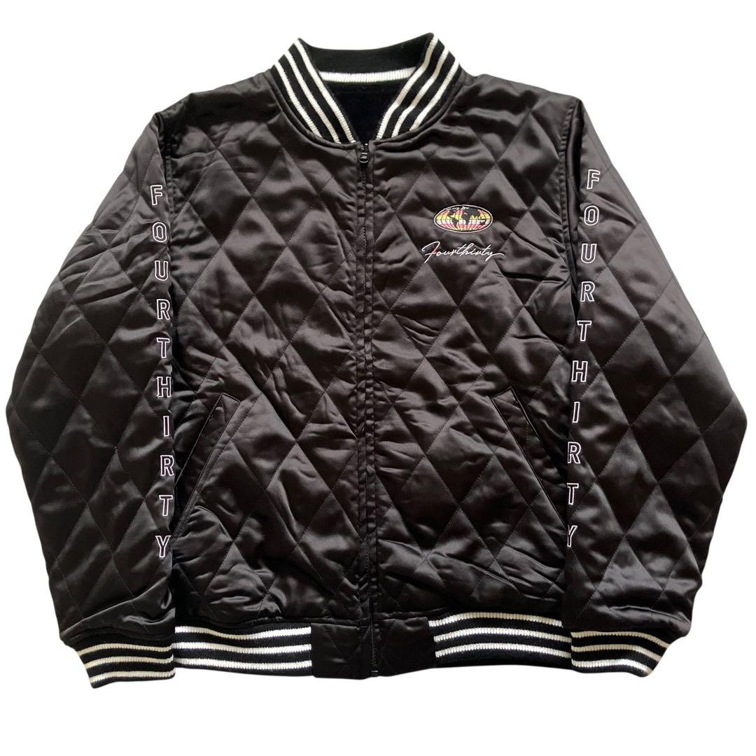 未使用 FOUR TWENTY 別珍スカジャン 豪華刺繍ブラックベロアジャケット