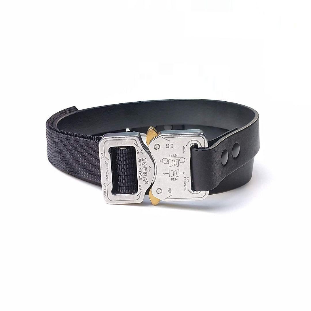 本田 レザー×ナイロン コブラバックルベルト ハンドメイド商品 コブラバックルのレザーベルト制作記 : はじめごと