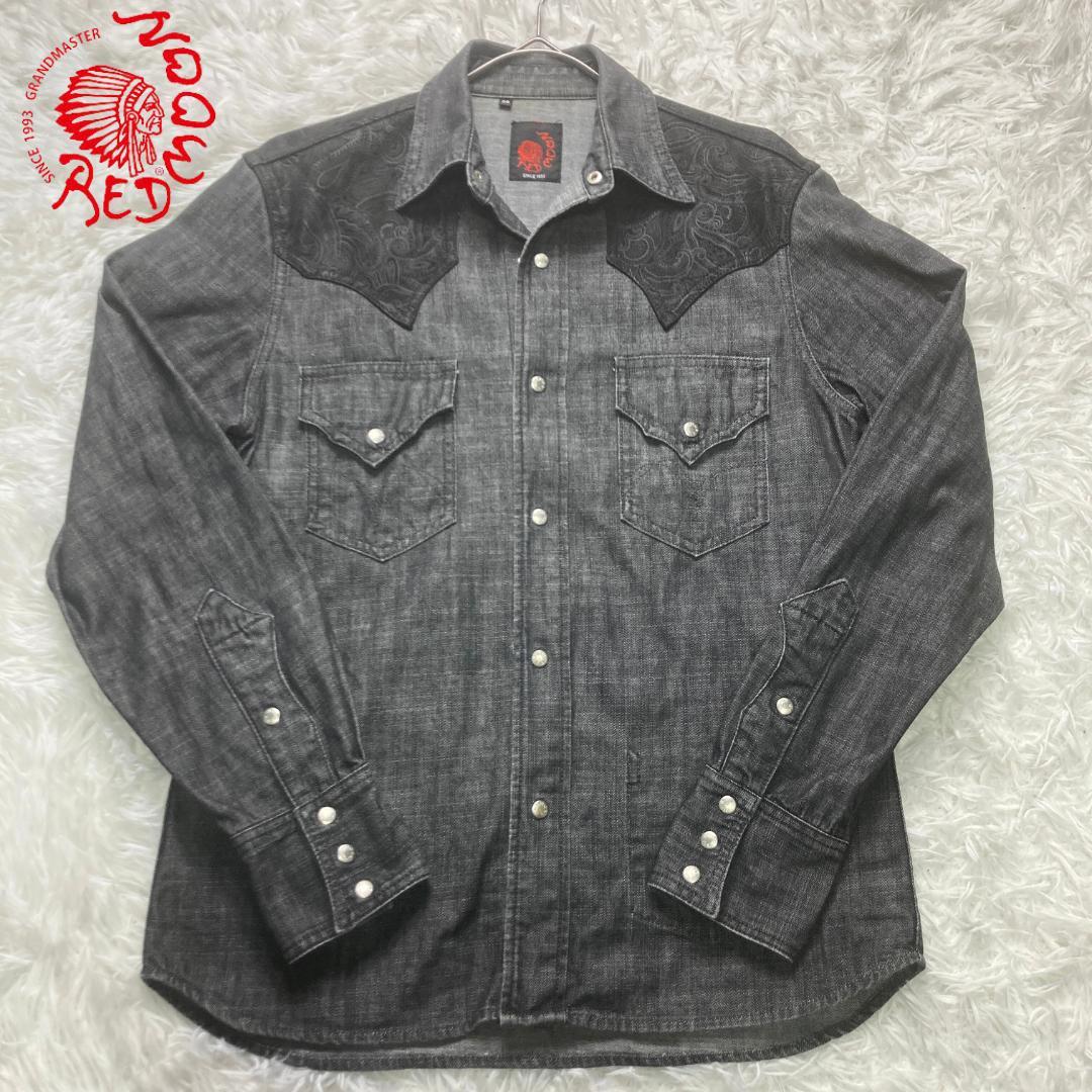 ✨希少✨RED MOON ウエスタンシャツ レザー バイカージャケット デニム