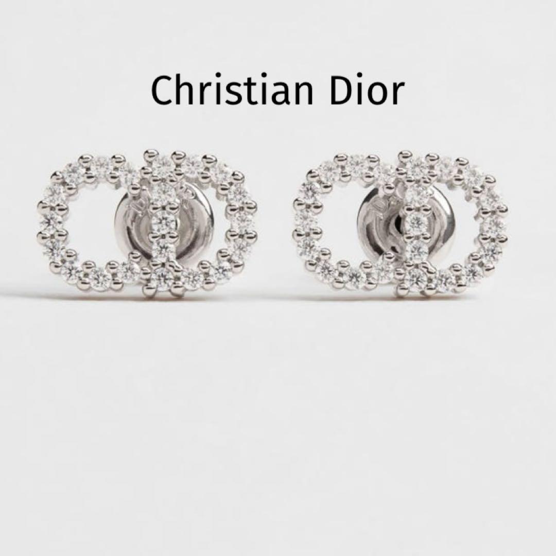 美品】 Dior cd シルバーピアス 正規品 - メルカリ