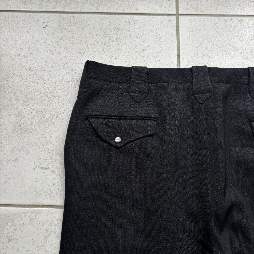 60s H BAR C ウィップコードウエスタンスラックス メランジブラック