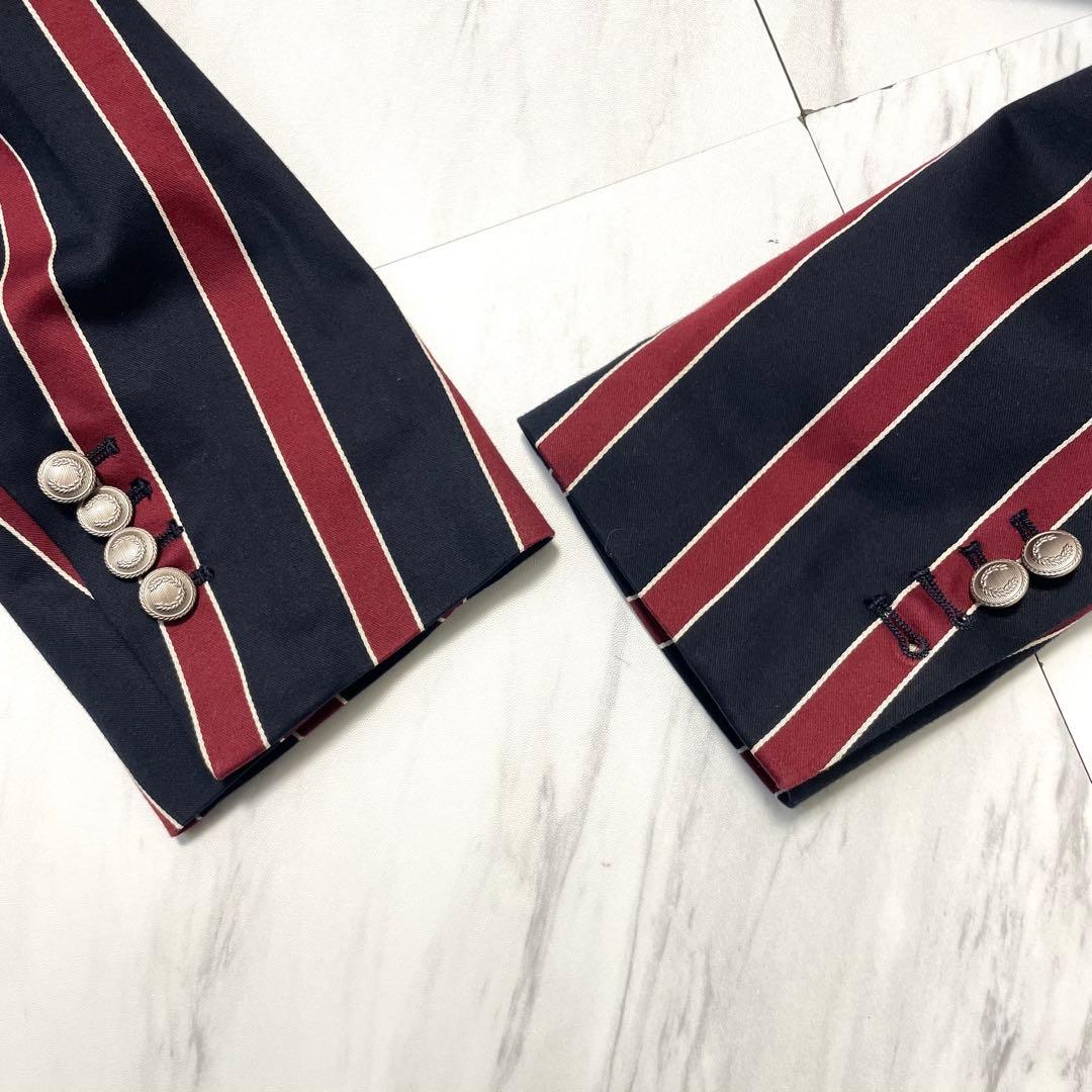 極美品 希少L⭐️フレッドペリー テーラードジャケット 銀ボタン 太