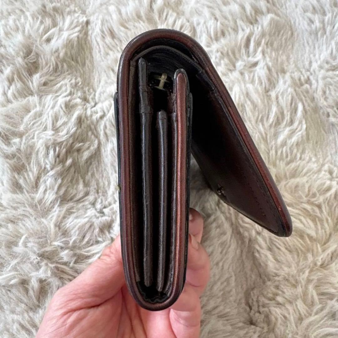 GIVENCHY ジバンシー レザー ロゴ 二つ折財布 ダークブラウン - メルカリ