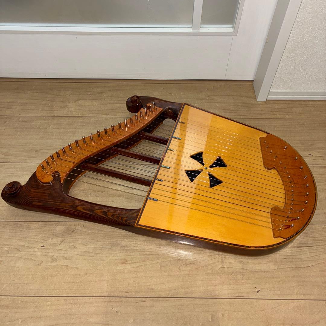 美品 木製ハープ エンジェルスハープ ミニハープ ライアーハープ