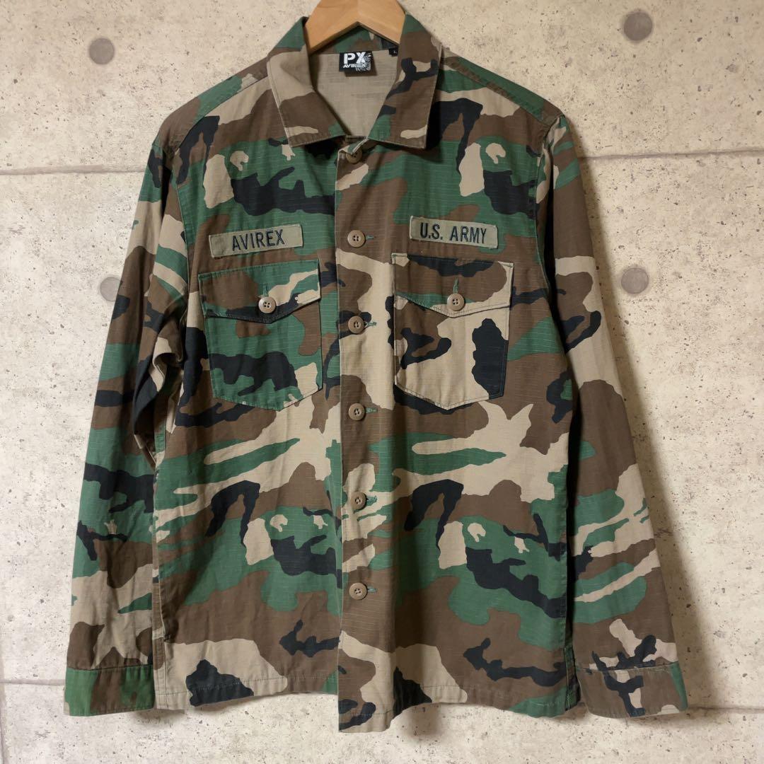 AVIREX アヴィレックス 迷彩 カモフラ ミリタリージャケット L - メルカリ