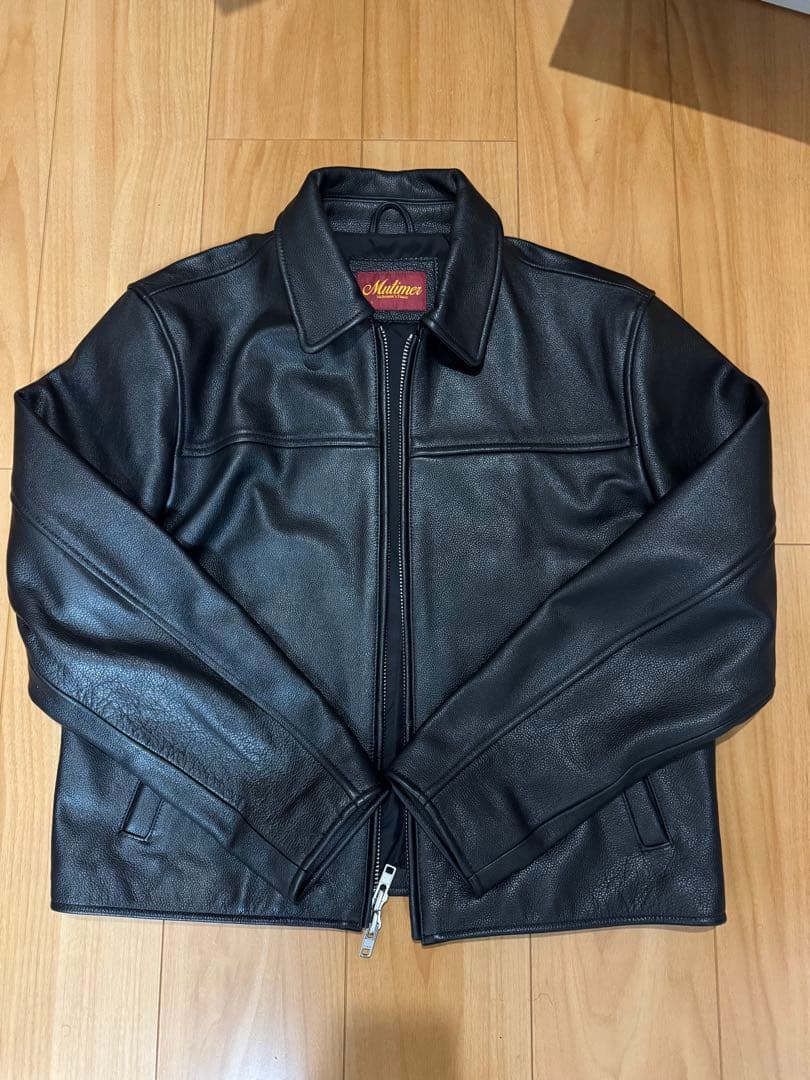 本革】最終値下げ‼️ mutimer ブラックレザー ジャケット Sサイズ