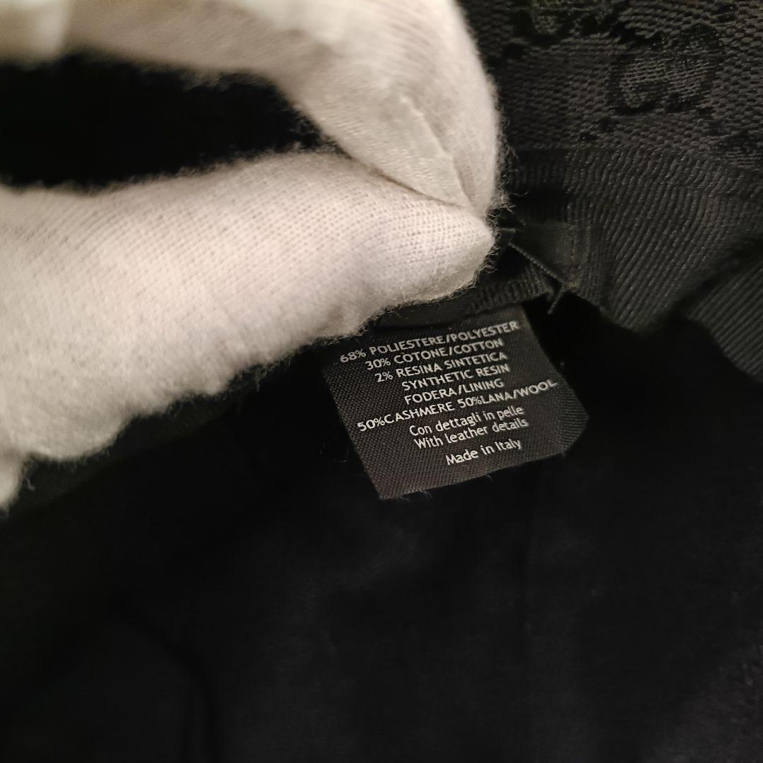 GUCCI✨️ ブラック GGパターン バケット ハット Mサイズ - メルカリ