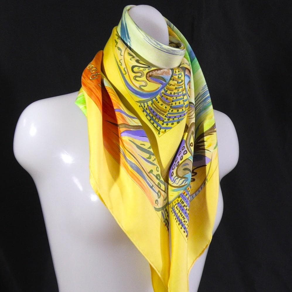 美品 HERMES エルメス 大判スカーフ カレ90 D579 - メルカリ