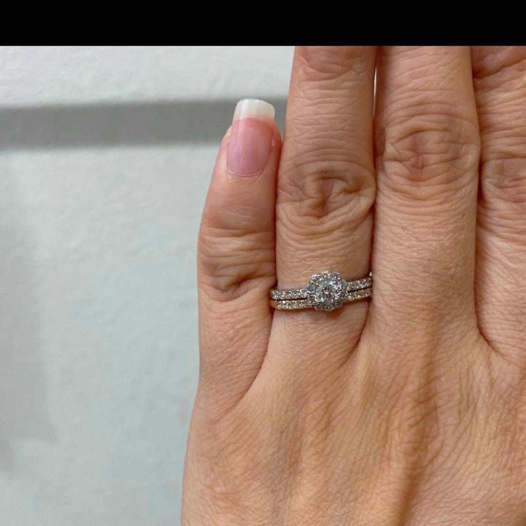 sen⭐︎chan鑑定書付0.9ct up 3本setPT,K18PG,YG