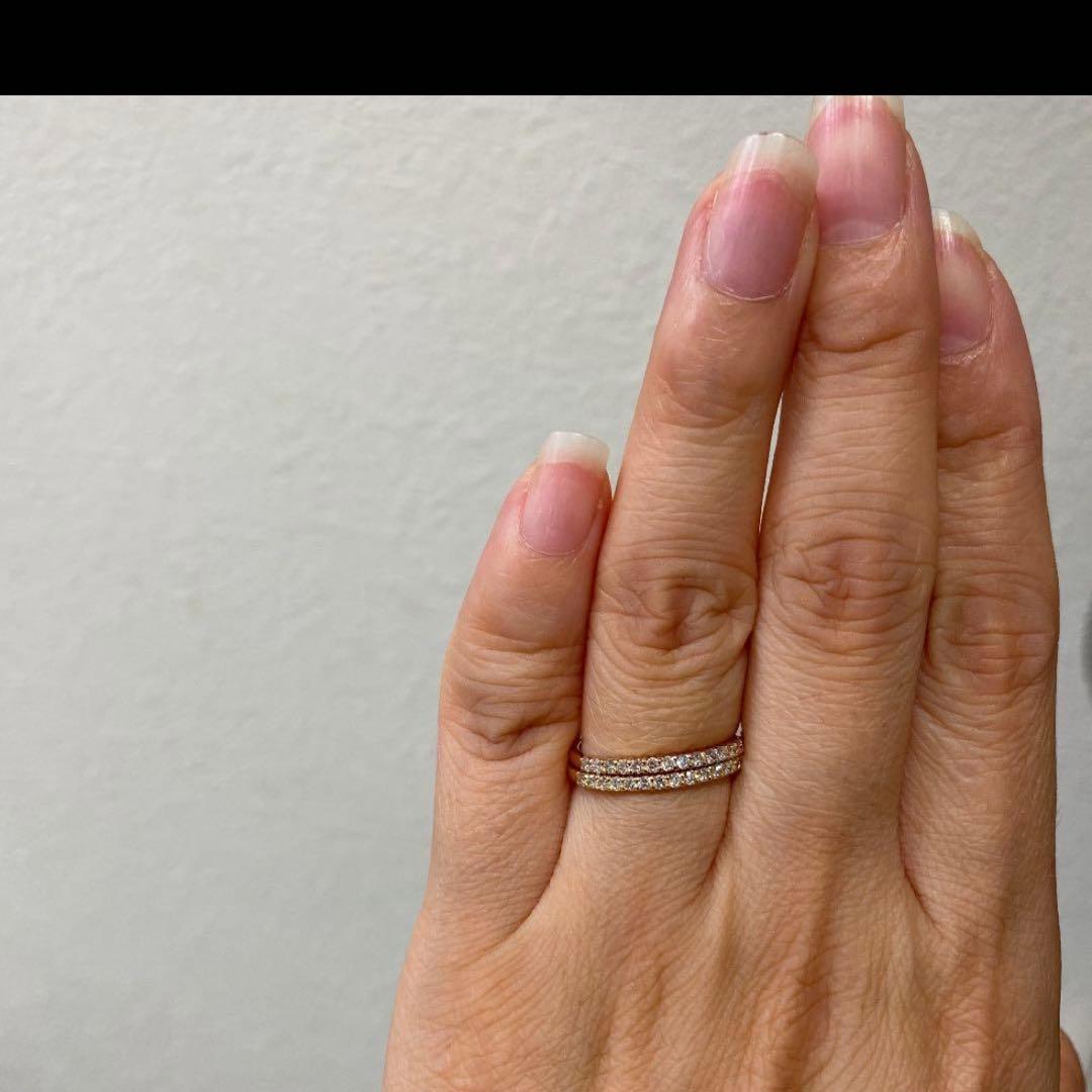 sen⭐︎chan鑑定書付0.9ct up 3本setPT,K18PG,YG