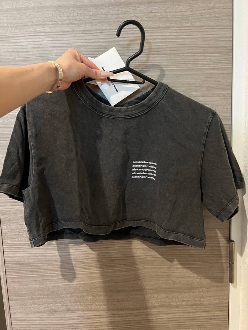 alexanderwang ダークグレー クロップドTシャツ XS