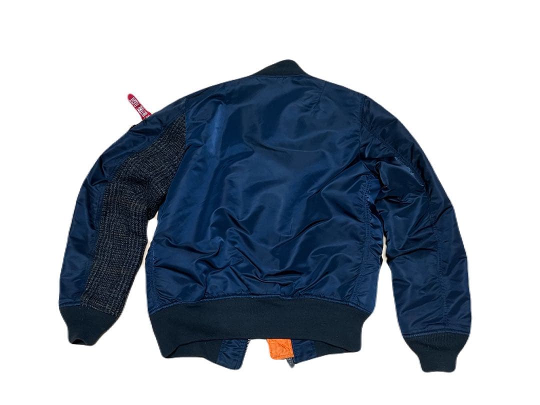 goodenough alpha ハリスツイード ma-1 ネイビー - メルカリ