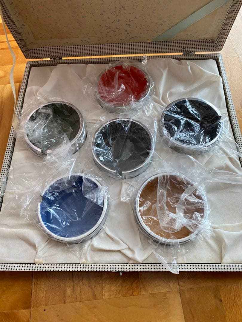 剣持勇　灰皿6個セット　箱入り 完売□ 剣持勇デザイン Gマーク スタッキング灰皿 積み重ね灰皿