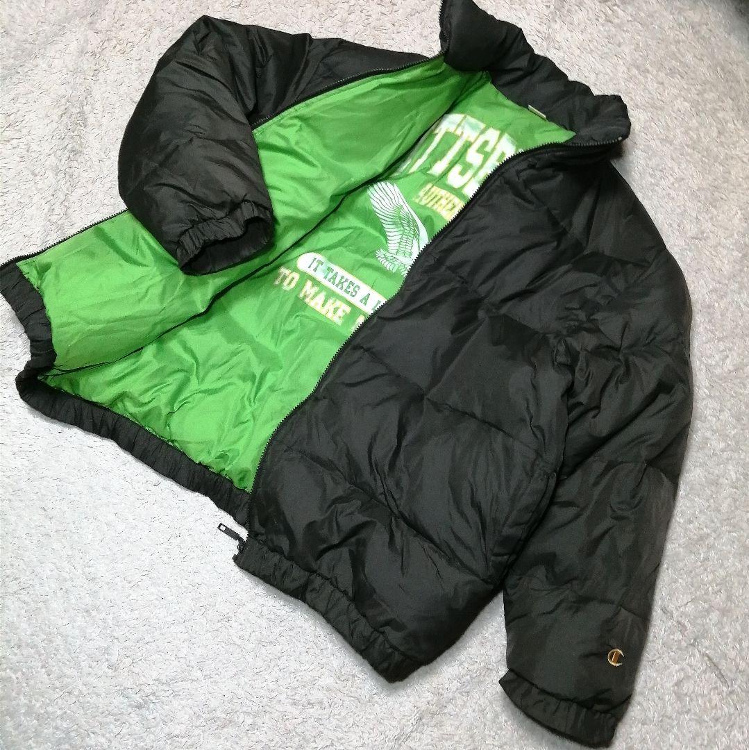 ☆90s☆チャンピオン☆ダウンジャケット 4L 超ビッグサイズ オリーブ