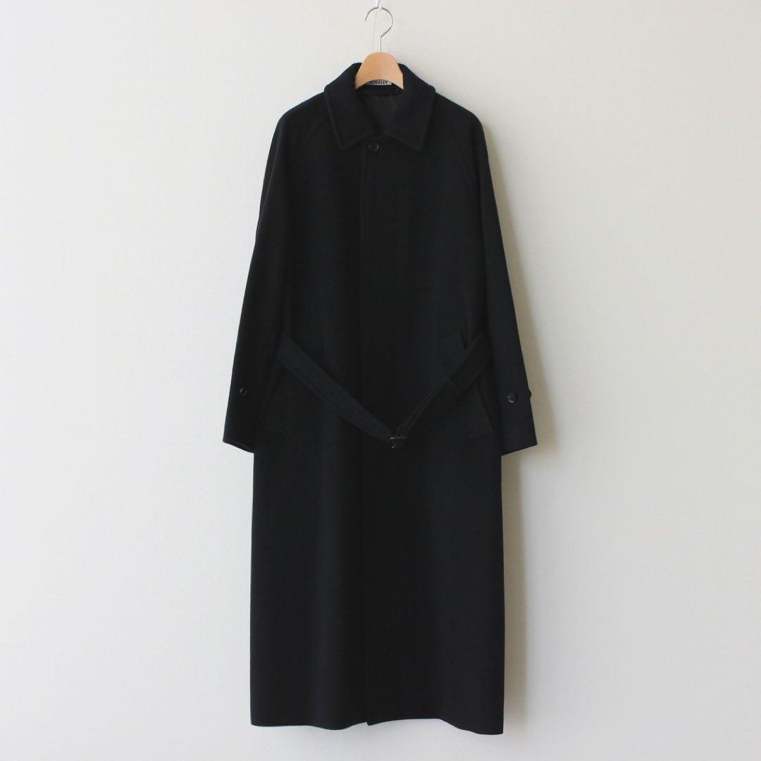 AURALEE 21AWサイズ0カシミア ウール モッサー ステンカラー コート