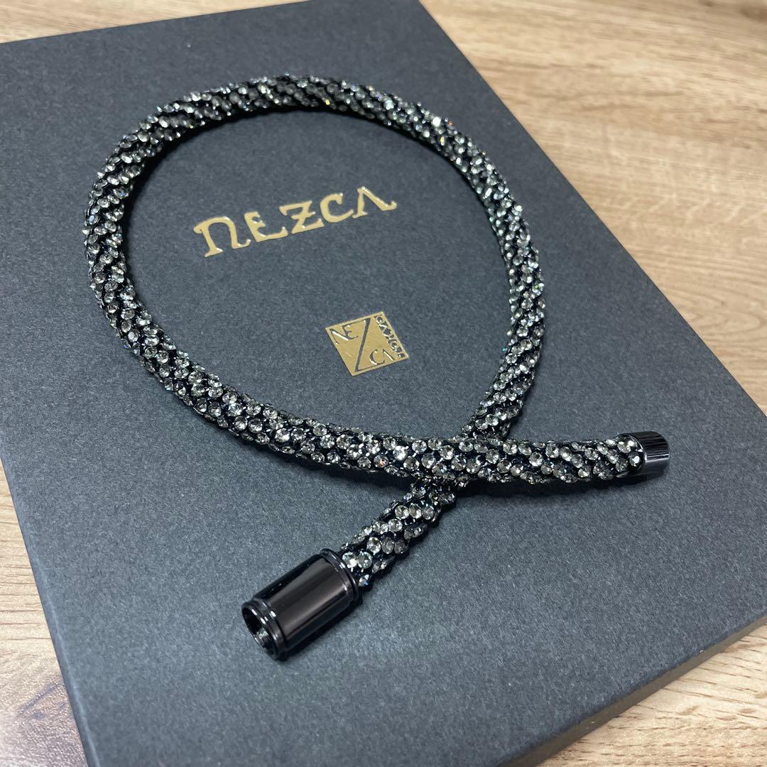 nezca ネズカ ネックレス 9ミリ ブラッククリスタル - メルカリ