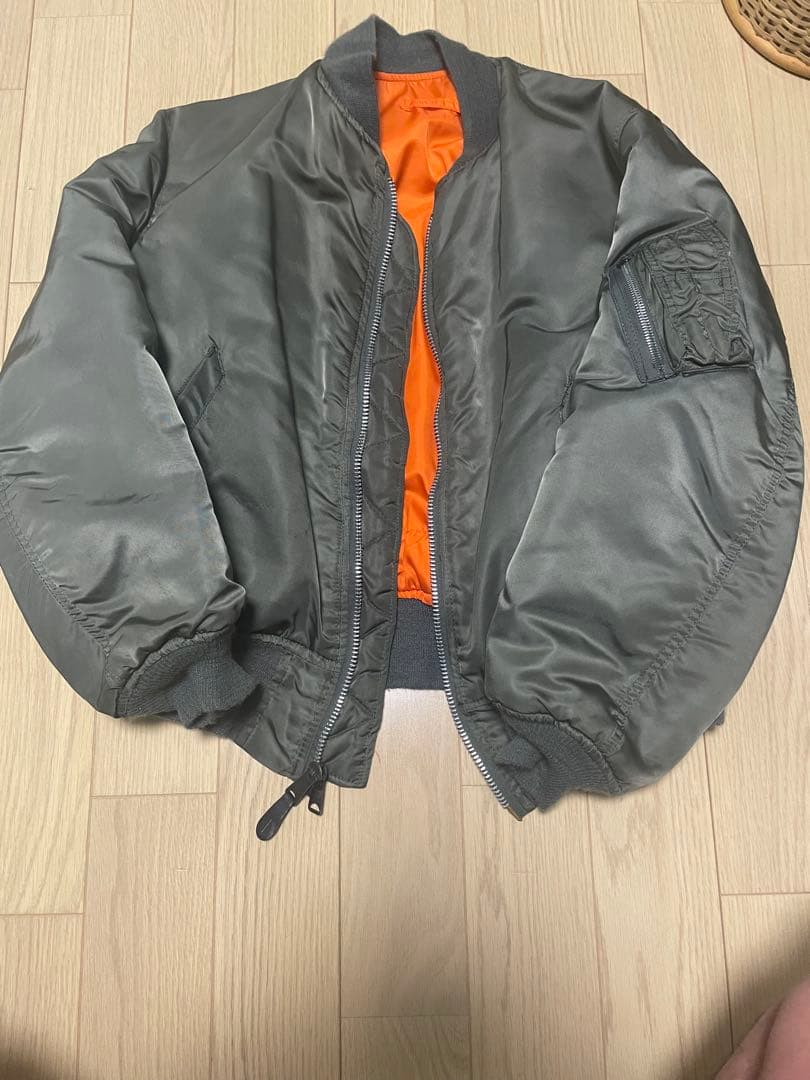 【80s-90s ALPHA 民生品/ USA MA-1 フライトジャケット】 80年代 USA製 ALPHA MA-1 ミリタリー フライトジャケット 民間品