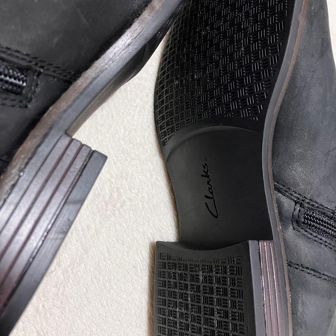 美品✨クラークス カムジン レザーショートブーツ サイドジップ