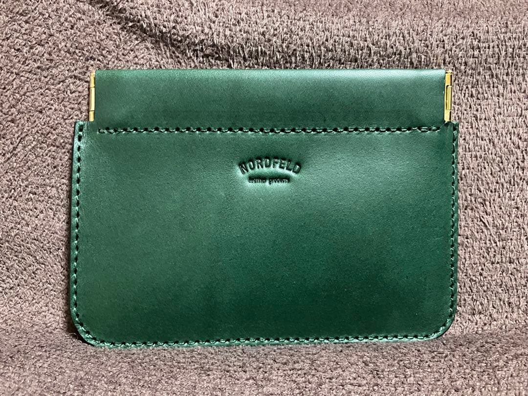 NORDFELD ノルドフェルド 限定革 フォレストグリーン 口金カードケース