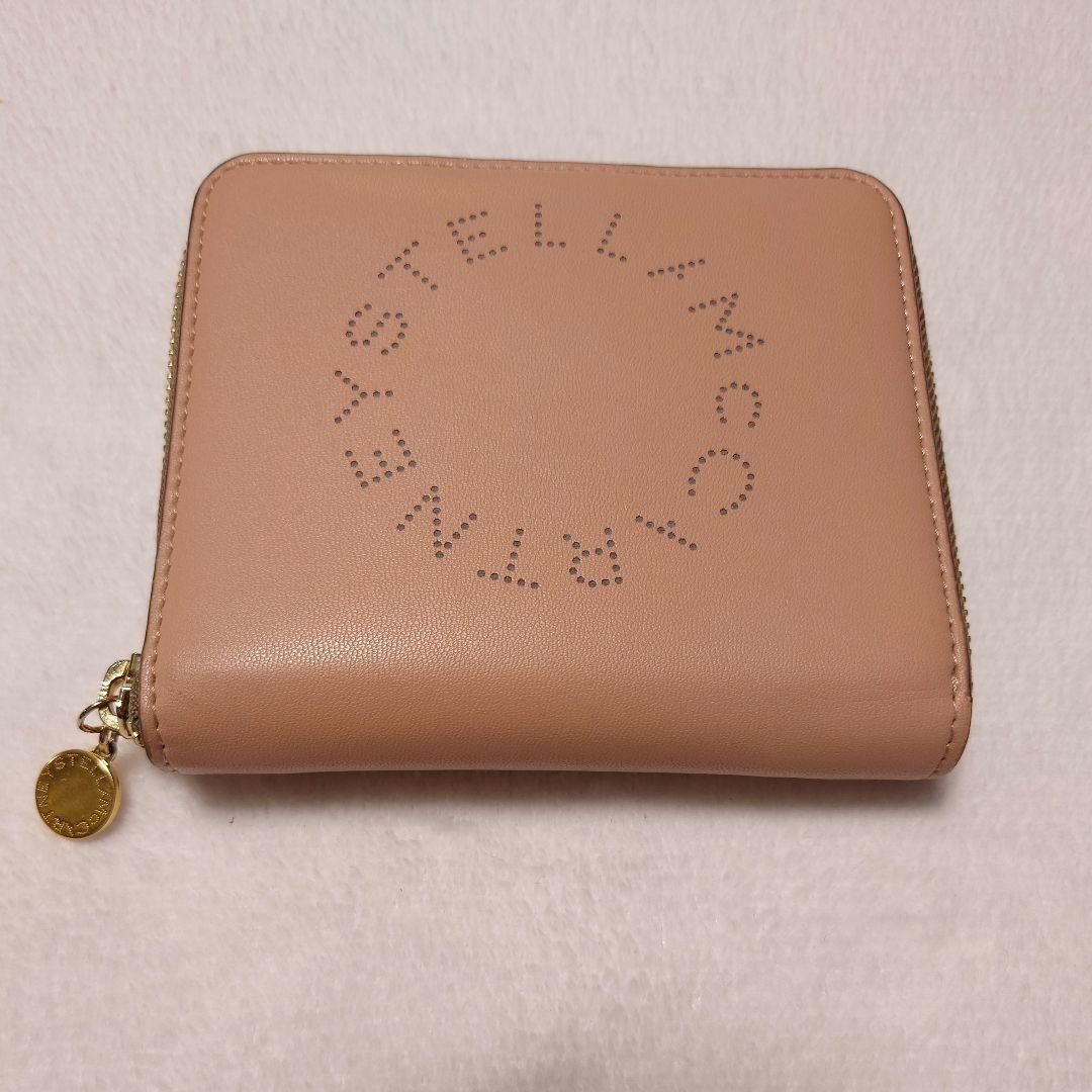 最終価格【ステラマッカートニー】 折り財布 ロゴ ピンクベージュ