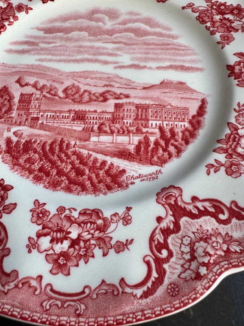 ❤︎ジョンソンブラザーズ　古城シリーズ1792年 5枚皿(+1)20.3cm 赤