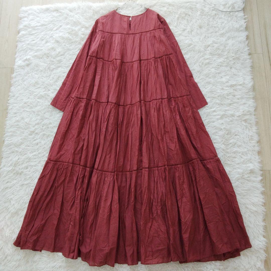 極美品❉ ヌキテパ コットンボイルティアードマキシワンピース 逃げ恥