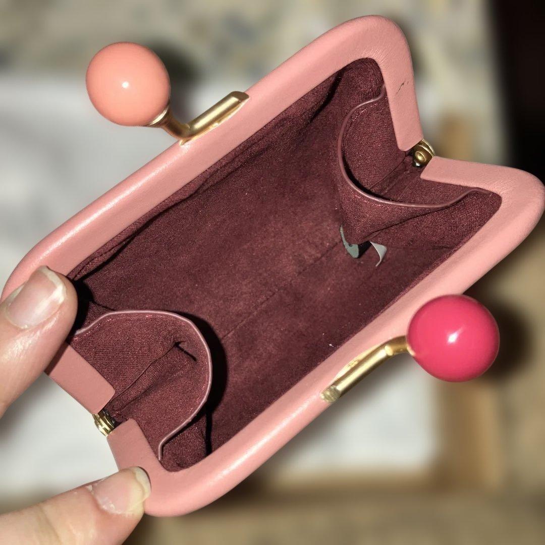 coachコーチ シグネチャー ピンクキスロック がま口 財布、小銭
