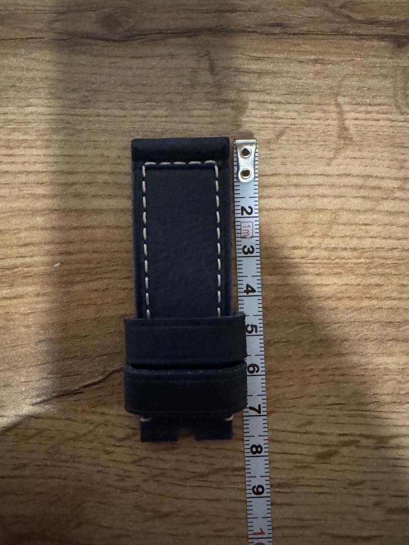 パネライ 44mm用 純正 レザー ストラップ ラグ幅24mm ダークネイビー