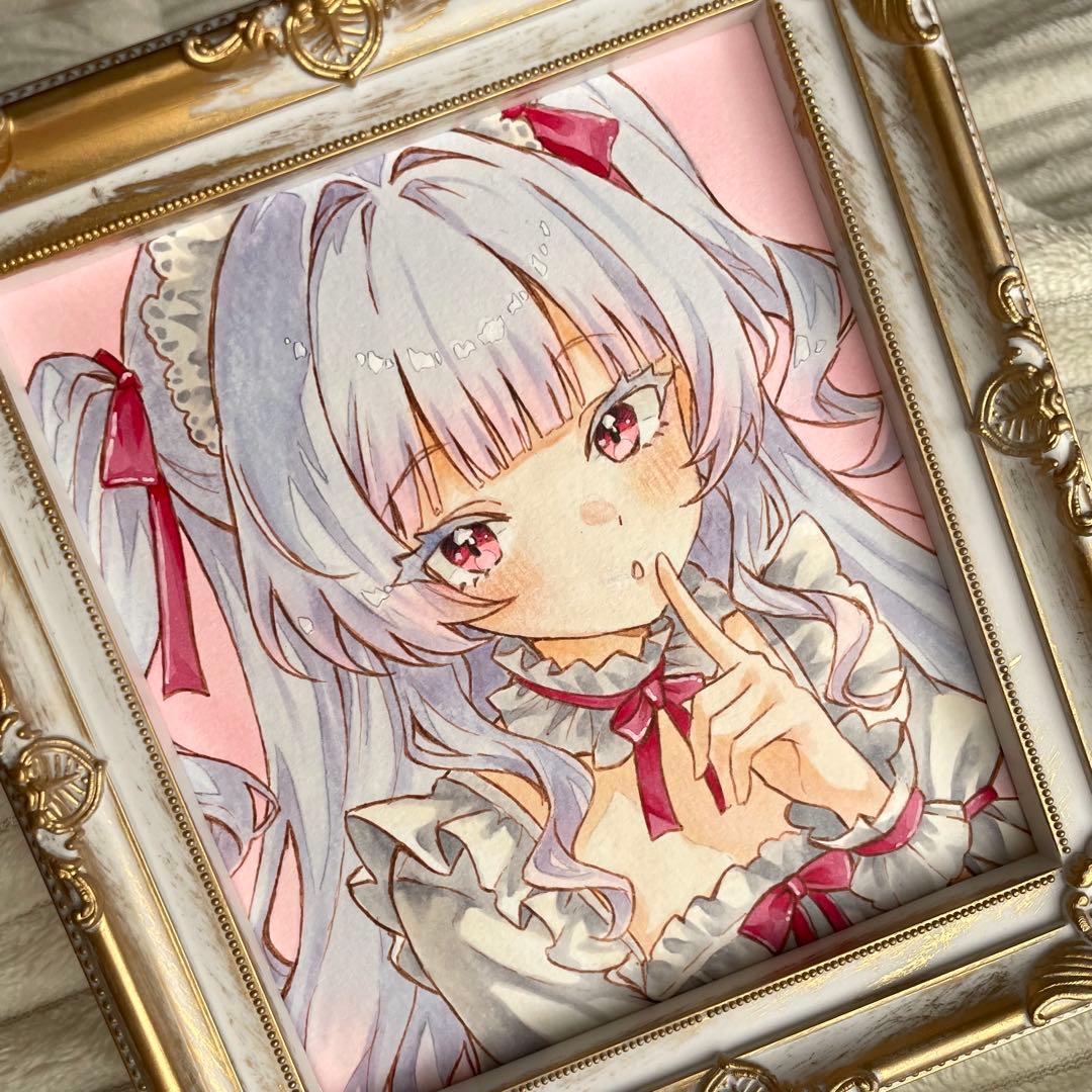 手描きイラスト オリジナル アナログ 女の子 - メルカリ