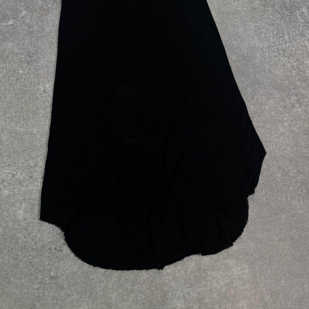22ss Rick Owens リブタンクトップ 黒【S】レーヨン シルク