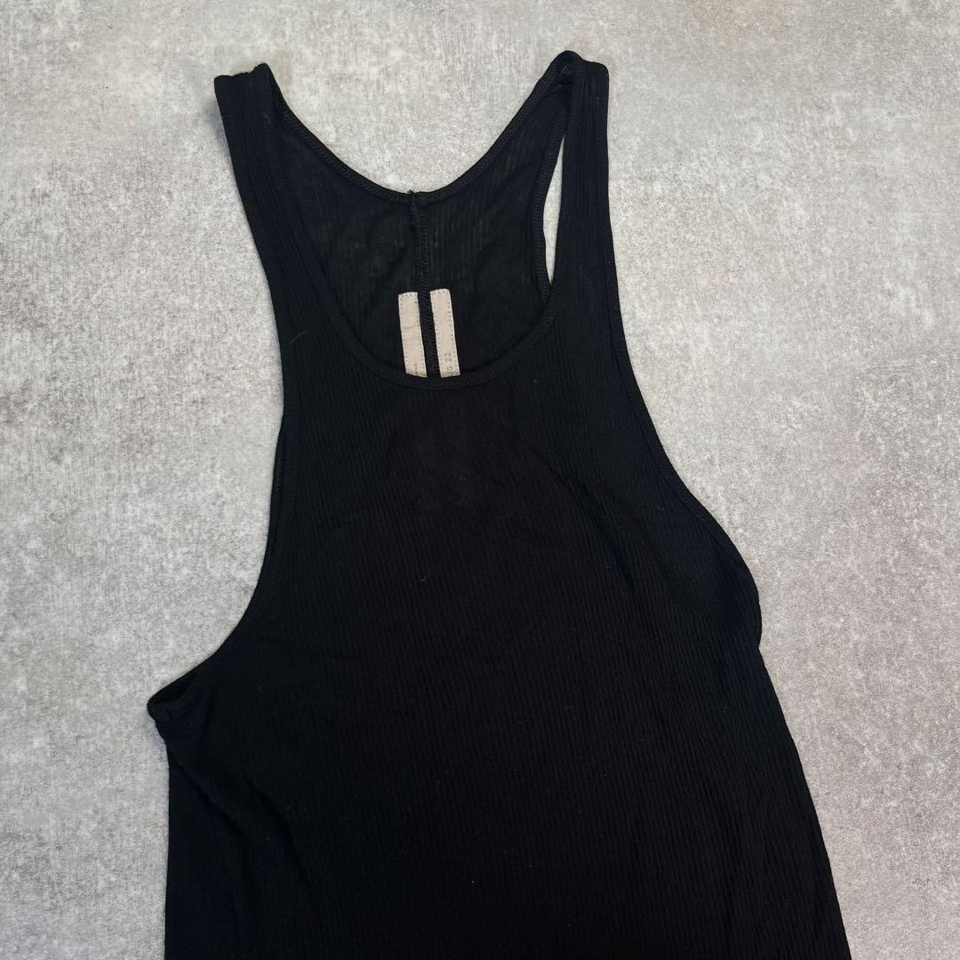 22ss Rick Owens リブタンクトップ 黒【S】レーヨン シルク