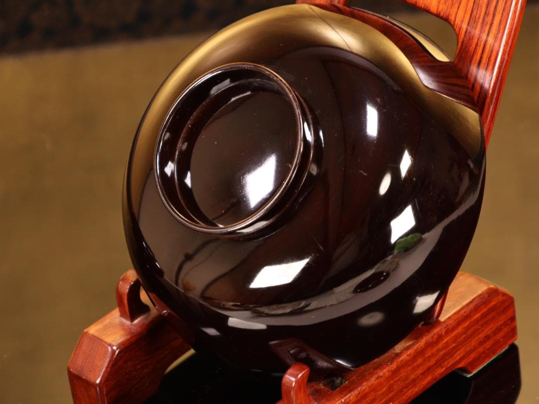 BK415 時代輪島塗 竹鶏図金蒔絵 吸物鶏 二客 木製 茶道具 懐石 会席