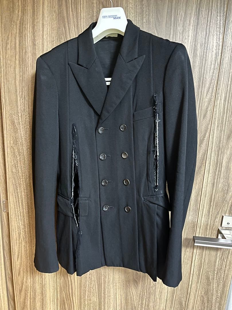 コムデギャルソンオムプリュス 切り裂き プリーツ ダブルジャケット