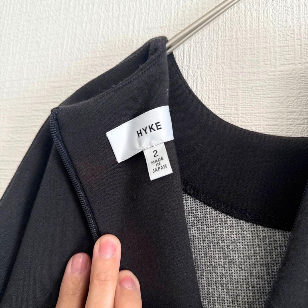 HYKE 近年 サイドジップワンピースドレス ハイク ブラック - メルカリ
