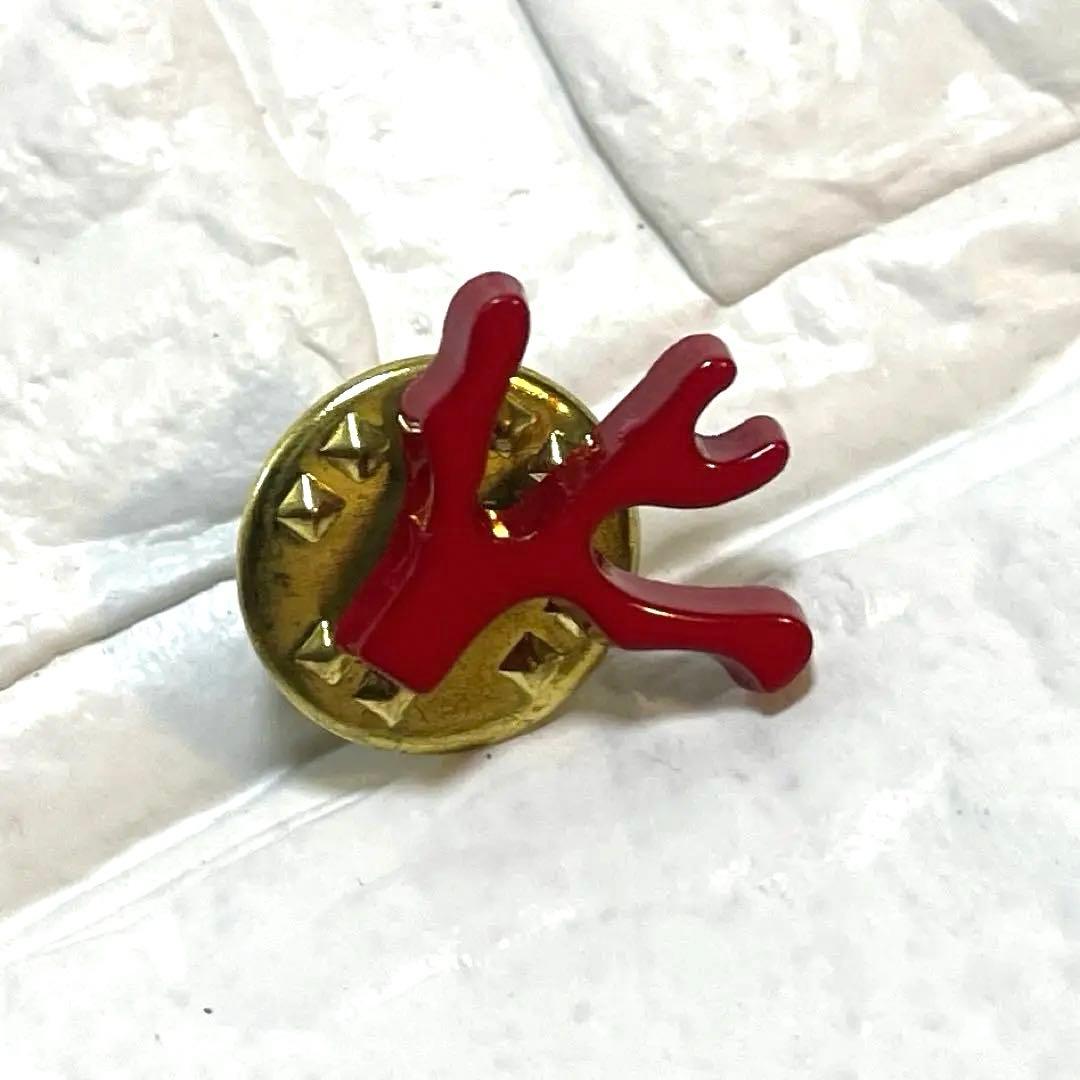 非売品】☆ISAIA☆イザイア☆ラペルピン☆ピンバッジ☆赤珊瑚