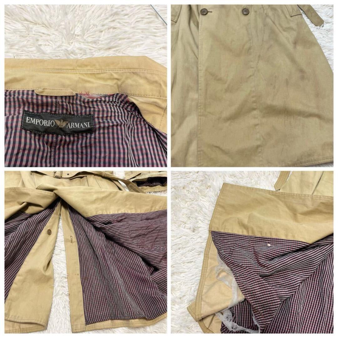 XXL相当 EMPORIO ARMANトレンチコート ロング ベージュ メンズ XXL相当