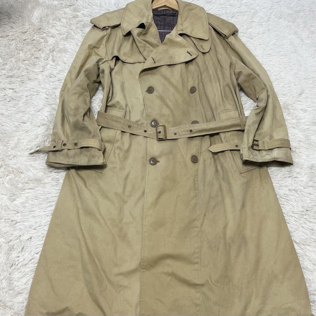XXL相当 EMPORIO ARMANトレンチコート ロング ベージュ メンズ XXL相当