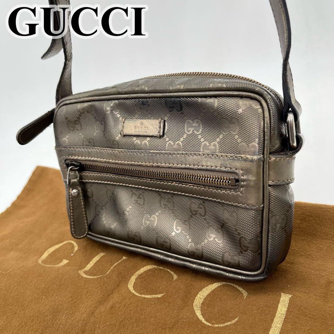 GUCCI ショルダーバッグ ポシェット 斜めがけ GGインプリメ ロゴ PVC GUCCI ショルダーバッグ ポシェット 斜めがけ GGインプリメ ロゴ PVC
