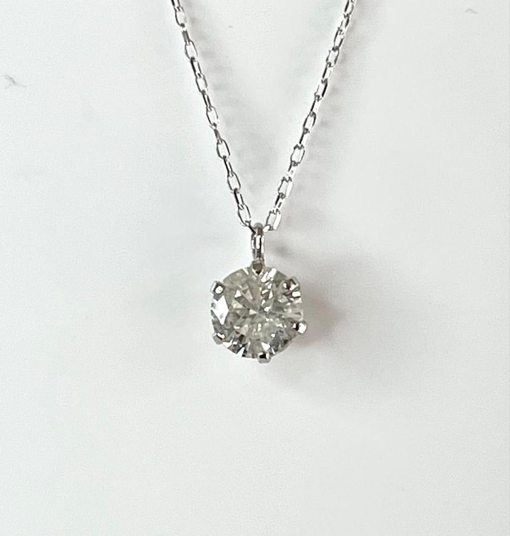 PT天然ダイヤモンドネックレス 0.3ct 鑑別カード付き